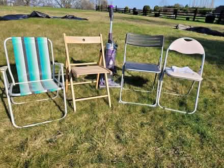 Photo of free Four individual folding chairs, collection Worcester Park (Worcester Park KT4) #1