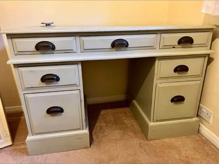 Photo of free Solid wooden desk with charging unit (Camberley GU15) #1