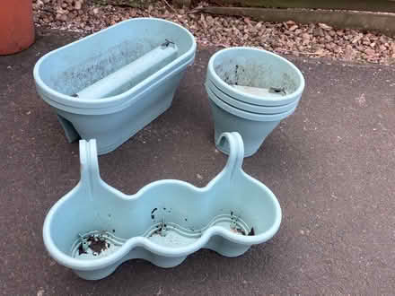 Photo of free 6 railing plant pots (Barnton EH4) #1