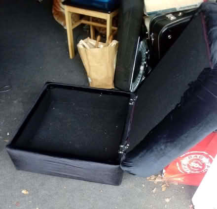 Photo of free Black velvet storage stool (Fearnhead WA2) #4