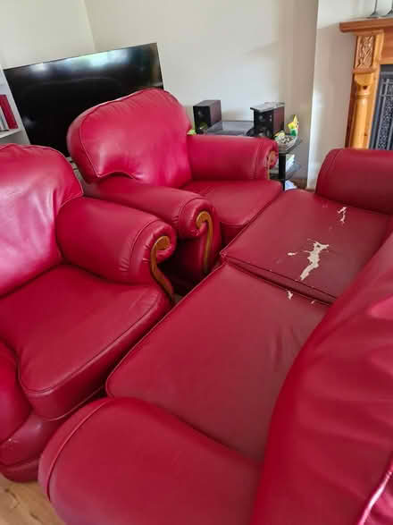 Photo of free Couch set- 2-seater and 2 chairs (Dundalk) #2