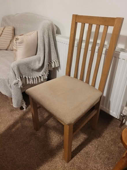 Photo of free Set of 6 Solid Oak Dining Chairs (Broadhalgh OL11) #1
