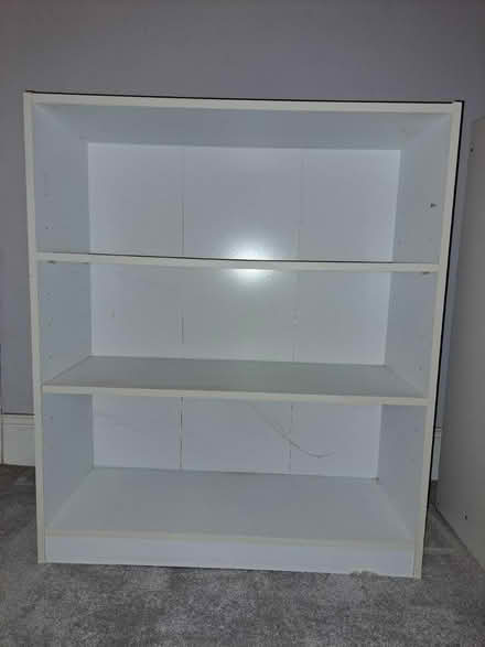 Photo of free White wooden bookcase (Heswall) #3