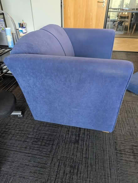 Photo of free Blue two-seater sofa (BS1 6) #3