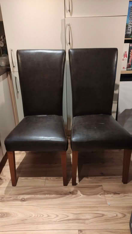 Photo of free 2 brown dining chairs (Teddington TW11) #1