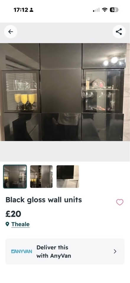 Photo of free Black wall units (Theale RG7) #1