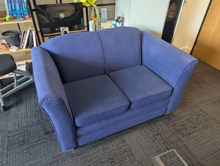 Photo of free Blue two-seater sofa (BS1 6) #2