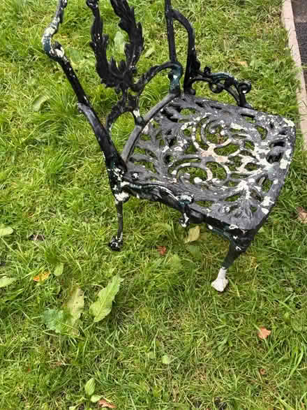 Photo of free Wrought iron chair (M23 Northern Moor) #2