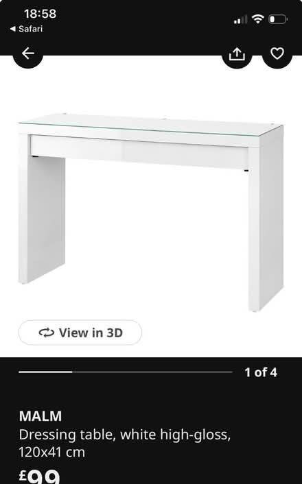 Photo of free Ikea Malm dressing table (Garston WD25) #1