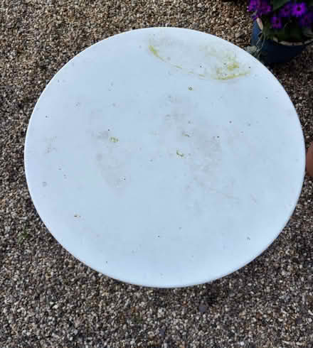 Photo of free Metal table. White (M23 Northern Moor) #2