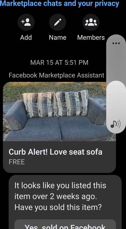 Photo of free sofa chair 2 seater (Versailles ,Ky) #1