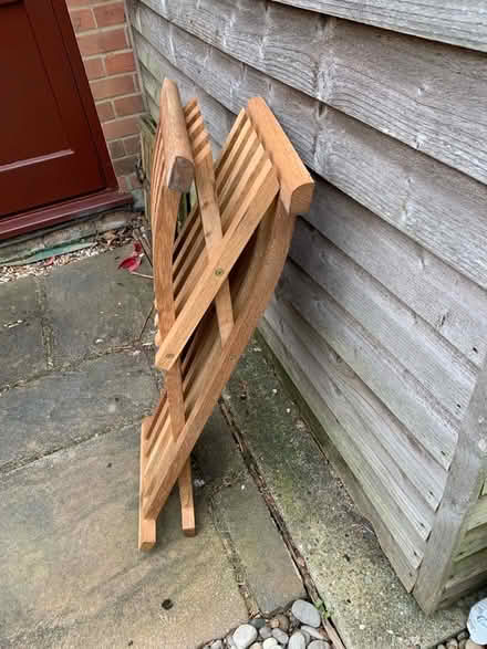 Photo of free Folding oak desk chair (Hatfield Peverel CM3) #2