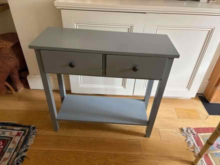 Photo of free Blue side table with 2 drawers (Ravenscourt Park W6) #1