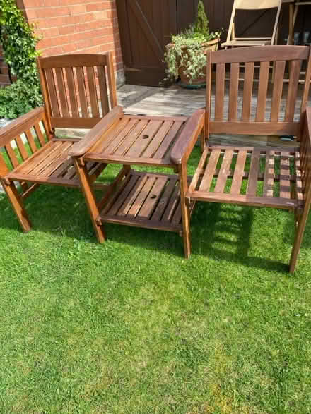 Photo of free Garden bench with table (Noctorum CH43) #1