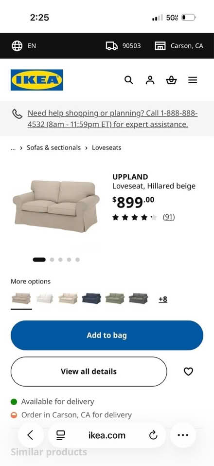 Photo of free 1 love seat ikea (90266) #1