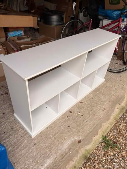Photo of free White wooden storage unit (KT24 5RX) #2