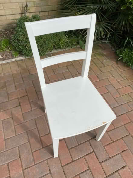 Photo of free White wooden desk chair (Heybridge CM9) #2