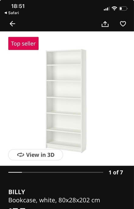 Photo of free White billy bookcase (Garston WD25) #1