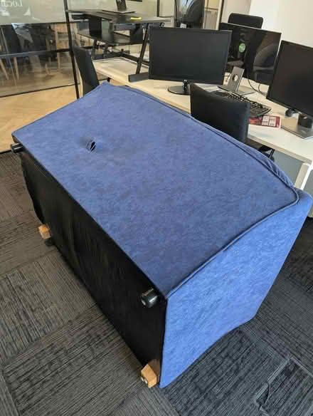 Photo of free Blue two-seater sofa (BS1 6) #4