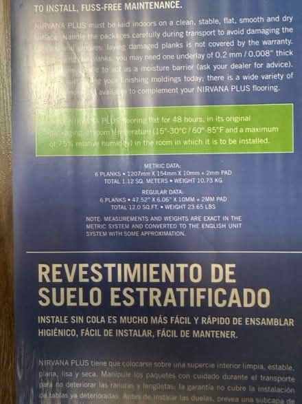 Photo of free 5 boxes of laminate flooring (Ashburn, VA) #2