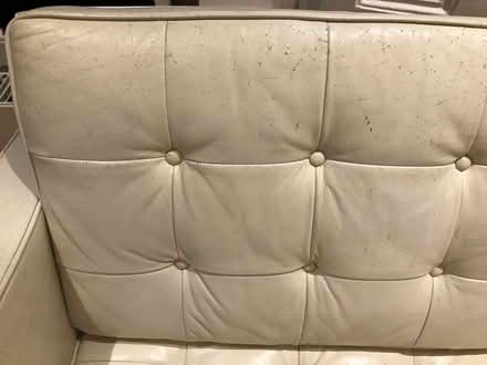 Photo of free Modernist-style leather sofa - with scratch damage (Chalk Farm NW5) #4