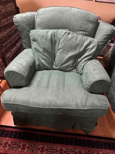 Photo of free Two Green Armchairs (Kirkby Overblow HG3) #1