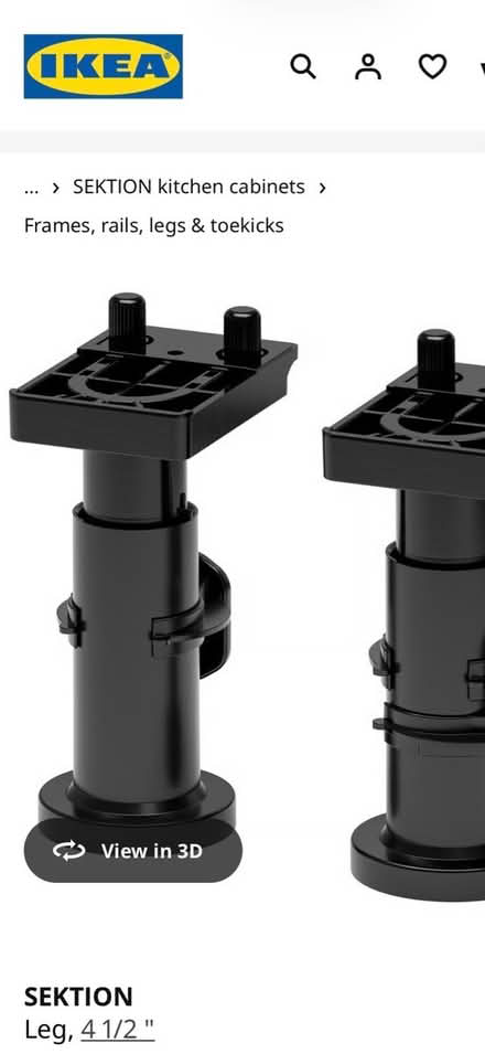 Photo of Ikea kitchen cabinet legs (Arlington) #1