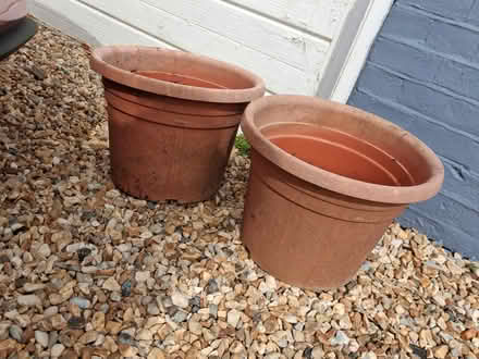 Photo of free 2 large plant pots (Felpham PO22) #1