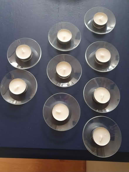 Photo of free 9 glass tea light holders (Heysham) #1