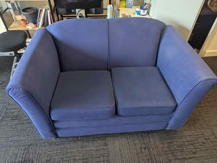Photo of free Blue two-seater sofa (BS1 6) #1