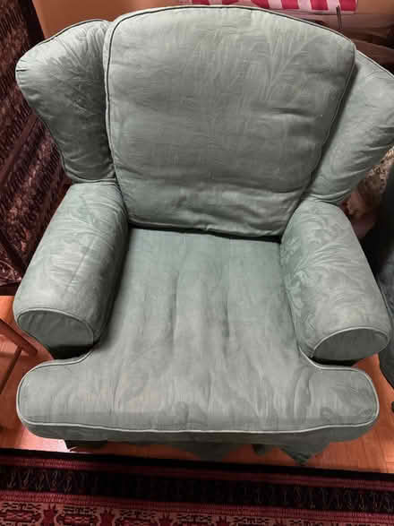 Photo of free Two Green Armchairs (Kirkby Overblow HG3) #2