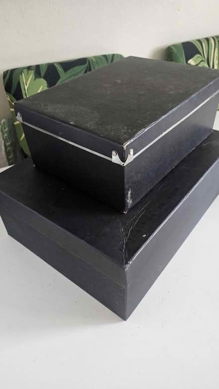 Photo of free 2 sturdy black boxes (dellfield AL1) #1