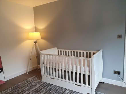 Photo of free Obaby Stamford Classic Cot Bed in White (Crag Bank LA5) #1