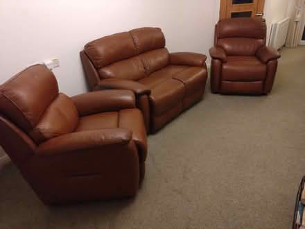 Photo of free Leather 3 piece suite (Carterknowle S7) #1