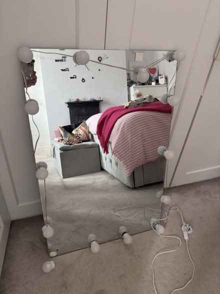 Photo of free Wall mirror with lights (Craven Road CV21) #1