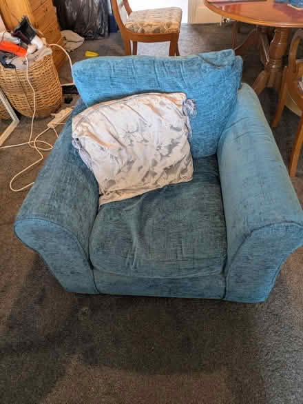 Photo of free Blue sofa and armchair (Elm Grove BN2) #2