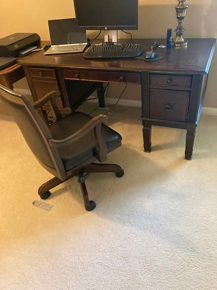 Photo of free Ashley desk and chair (Manchester) #1
