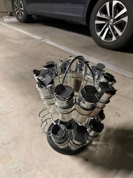 Photo of free Rotating spice rack with jars (1075 Valencia Avenue) #3