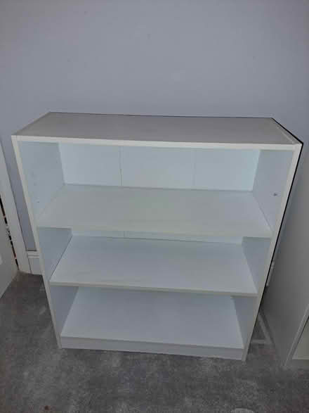 Photo of free White wooden bookcase (Heswall) #1