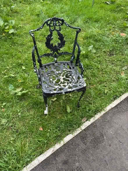 Photo of free Wrought iron chair (M23 Northern Moor) #3