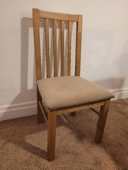 Photo of free Set of 6 Solid Oak Dining Chairs (Broadhalgh OL11) #2