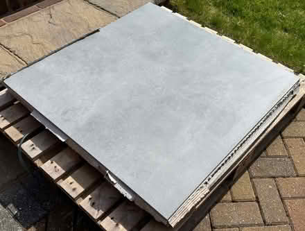 Photo of free Three 90x90 grey porcelain tiles, new, perfect (Salvington BN14) #1