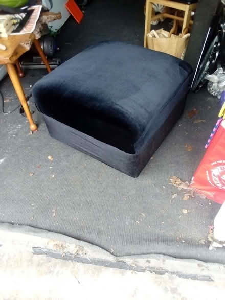 Photo of free Black velvet storage stool (Fearnhead WA2) #3