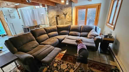 Photo of free Sectional with recliners (Brookline rd, Athens VT) #2