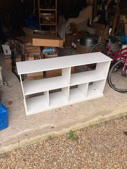 Photo of free White wooden storage unit (KT24 5RX) #1