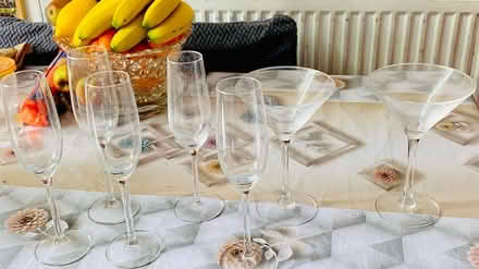 Photo of free 5 Champagne and 2 martini glasses (N19) #1