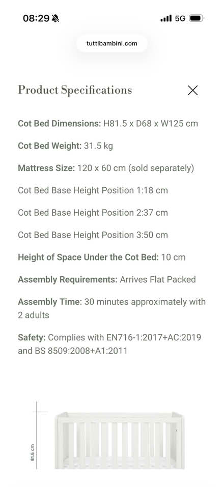 Photo of free Small cot (Forest Hill SE23) #4