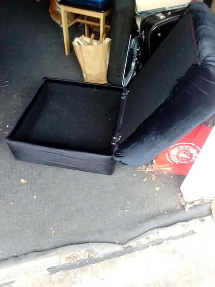 Photo of free Black velvet storage stool (Fearnhead WA2) #2