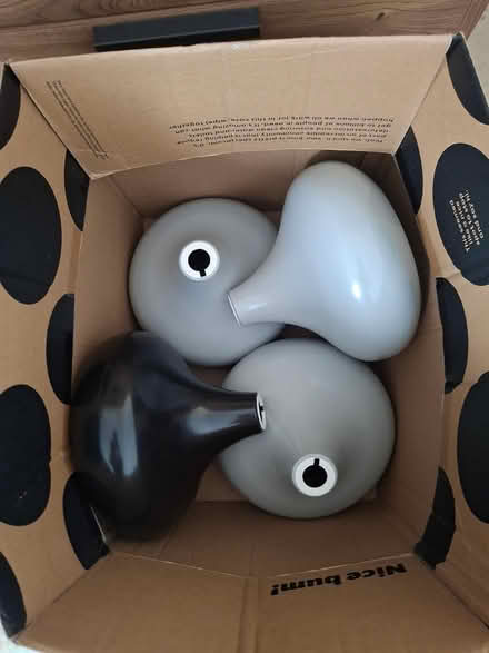 Photo of free 4 metal lampshades (Cressex HP12) #1