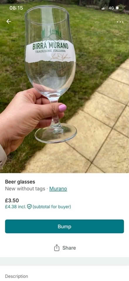 Photo of free Murano beer glasses (Abbots Langley WD25) #1
